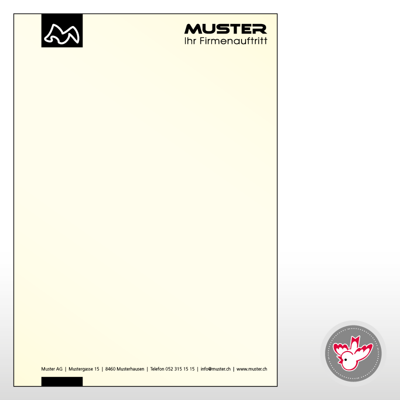 Briefpapier, 1/0-farbig, Elfenbein, FSC