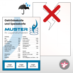 Speisekarte wasserfest drucken, Witzig Druck AG