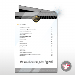 Karten A4, 4 Seiten laminiert