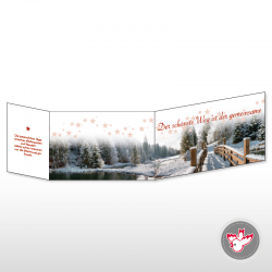 Weihachten See Sterne Tannen Schnee Brücke Christmas holidays tree snow bridge star