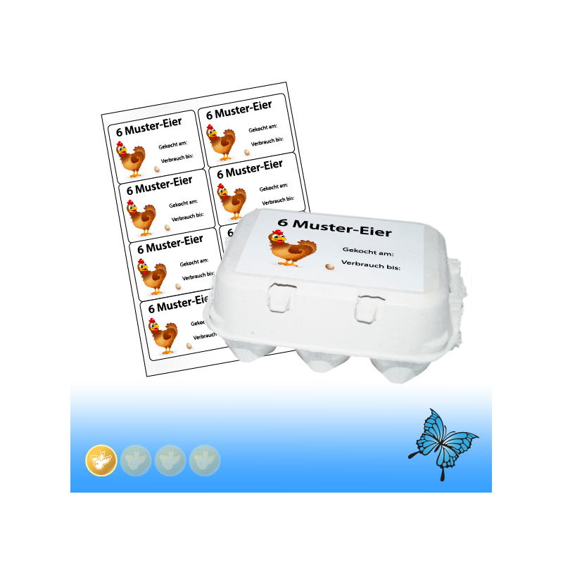 Etiketten Eier, Eierkarton Etiketten, Witzig Druck AG