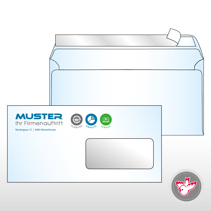 Kuvert C5/6 Standard 3/0-farbig, FSC