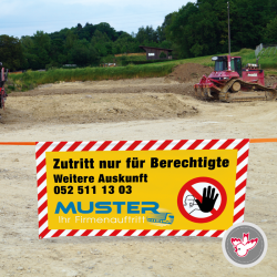 Werbeblache Holzschlag. Witzig Druck AG Werbeblache Holzschlag. Witzig Druck AG
