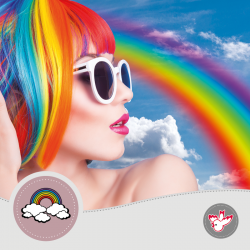 Flyer A4, 1/0 Regenbogen grün 80 g/m², FSC