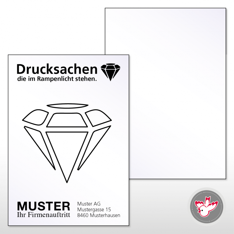 Flyer A4, 1/0 Diamant 135 g/m², FSC