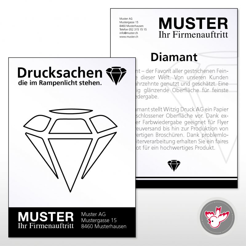 Flyer A4, 1/1 Diamant 135 g/m², FSC