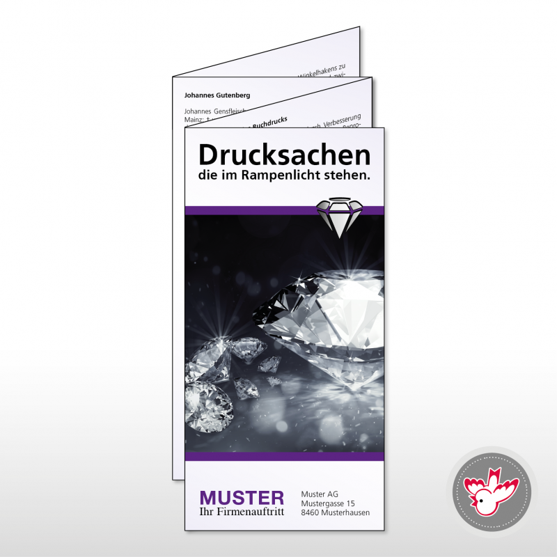 Falzflyer A6/5, 8 Seiten, FSC