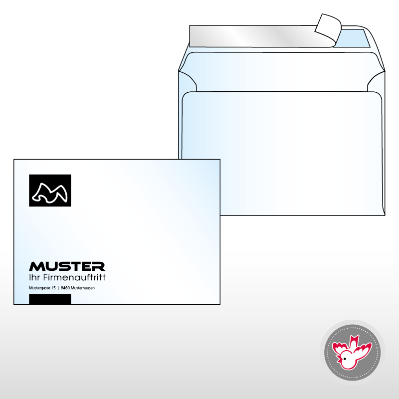 Kuvert C6 Standard 1/0-farbig