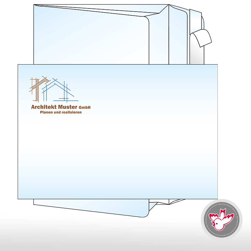 Kuvert Seitenfalten drucken, Witzig Druck AG