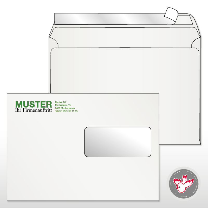 Kuvert Recycling drucken, Witzig Druck AG