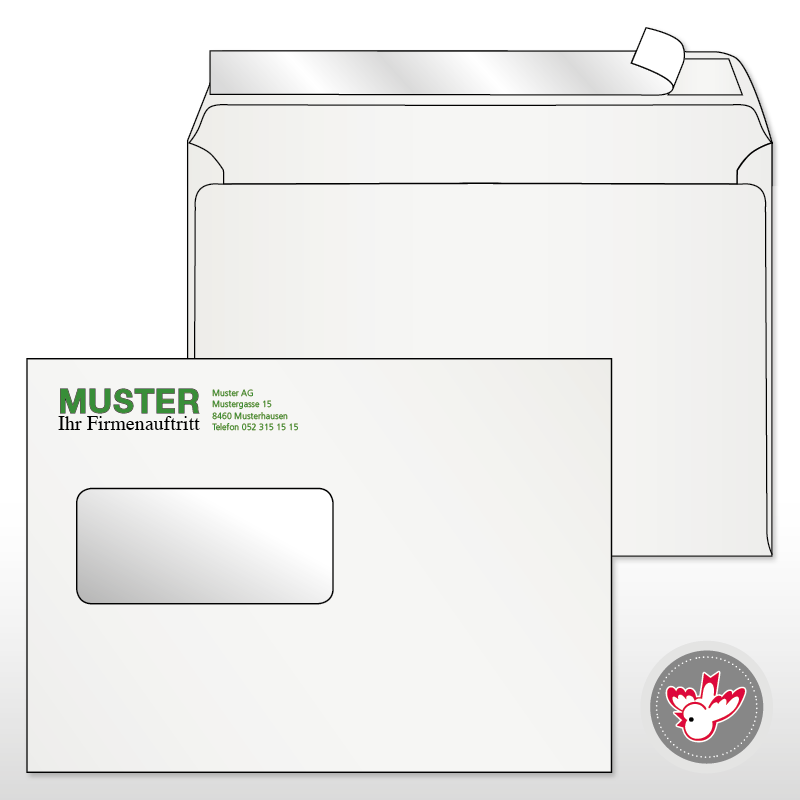 Kuvert Recycling drucken, Witzig Druck AG