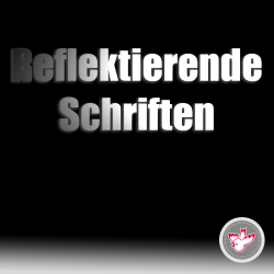 Reflektierende Schrift. Druckerei Witzig