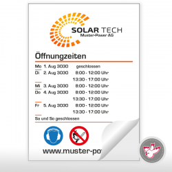 Öffnungszeiten drucken, Witzig Druck AG