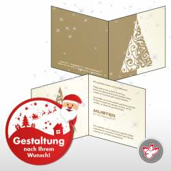 Tribal Weihnachtsbaum Tanne Christmas Christmastree Gold