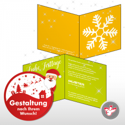 Weihnachtskarte Modern Bunt Kontrast Einskristall