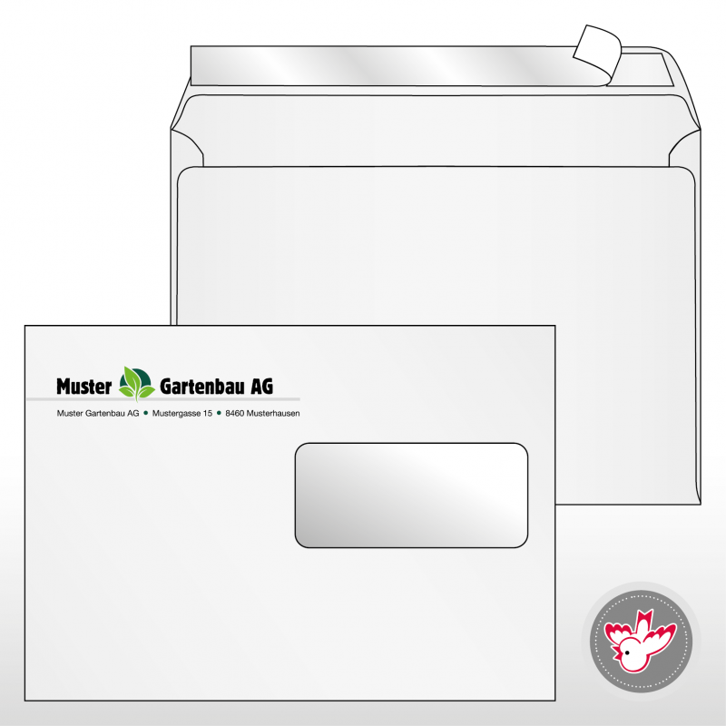 Kuvert Recycling drucken, Witzig Druck AG