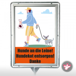 Plakat Hunde Leine drucken, Witzig Druck AG