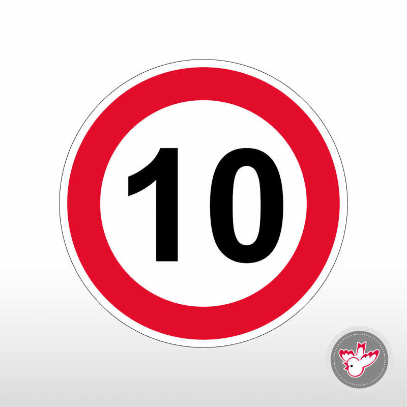 Geschwindigkeitsfolie 10 km/h Geschwindigkeitsfolie 10 km/h