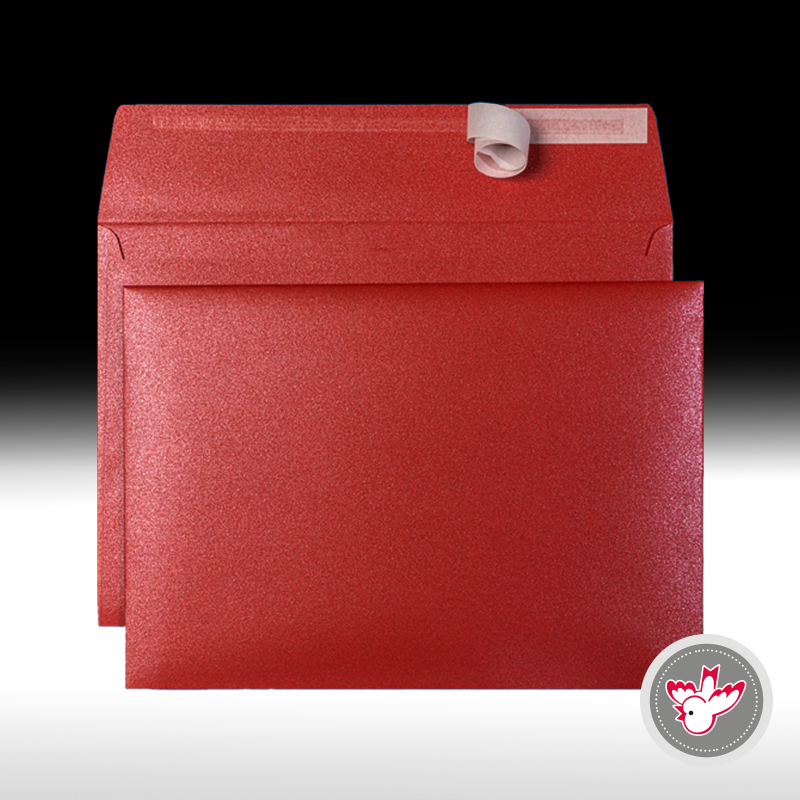 Kuvert Metallic rot, Witzig Druck AG