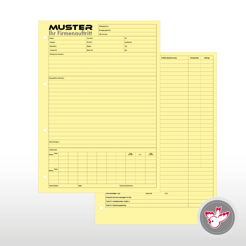 Werkstattkarten, Druck nach Ihrem Wunsch, Witzig Druck AG