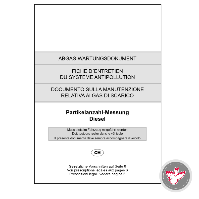 Abgas-Wartungsdokument Abgas-Wartungsdokument, Witzig Druck AG, Witzig Druck AG