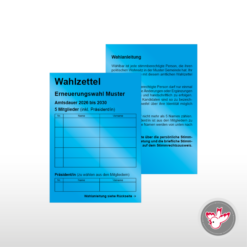 Stimmzettel Wahlzettel drucken, Witzig Druck AG
