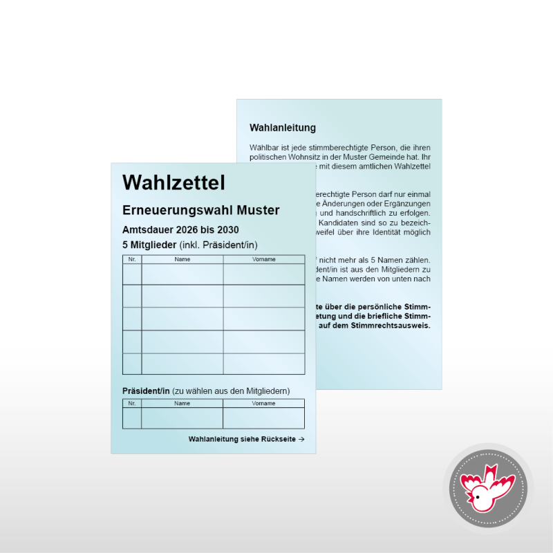 Stimmzettel Wahlzettel drucken, Witzig Druck AG