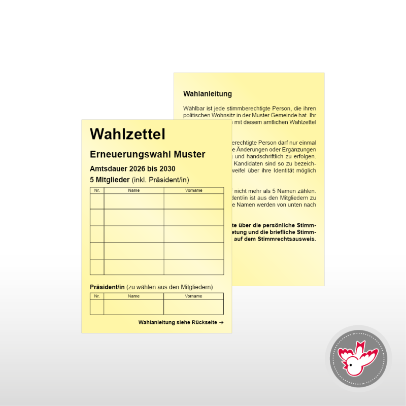 Stimmzettel Wahlzettel drucken, Witzig Druck AG