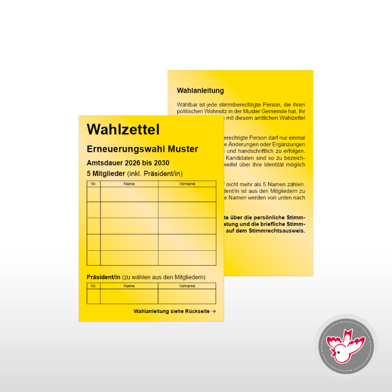 Stimmzettel Wahlzettel drucken, Witzig Druck AG