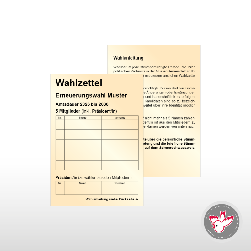 Stimmzettel Wahlzettel drucken, Witzig Druck AG