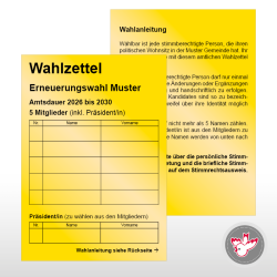 Stimmzettel Wahlzettel drucken, Witzig Druck AG