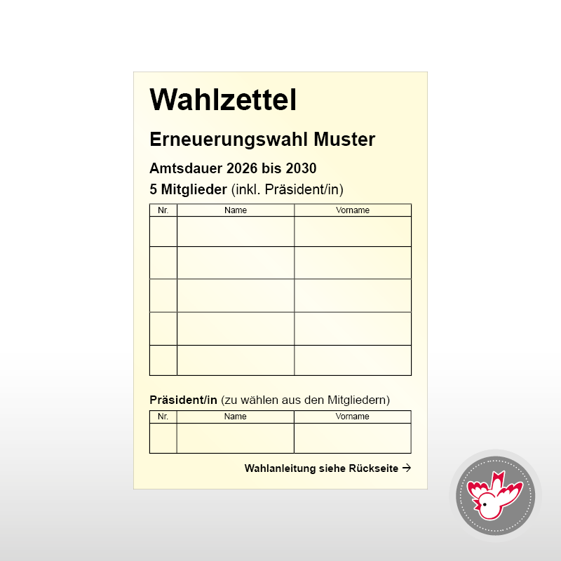 Stimmzettel Wahlzettel drucken, Witzig Druck AG