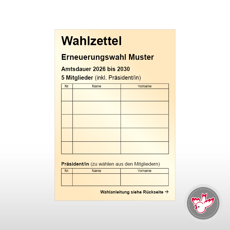 Stimmzettel Wahlzettel drucken, Witzig Druck AG