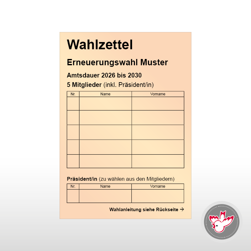 Stimmzettel Wahlzettel drucken, Witzig Druck AG
