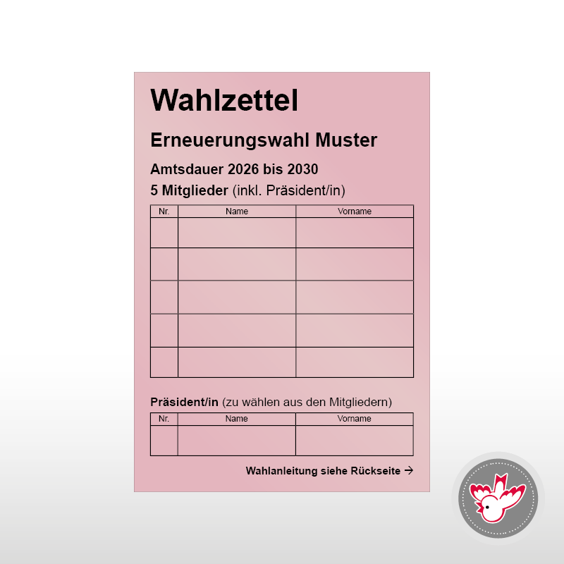Stimmzettel Wahlzettel drucken, Witzig Druck AG