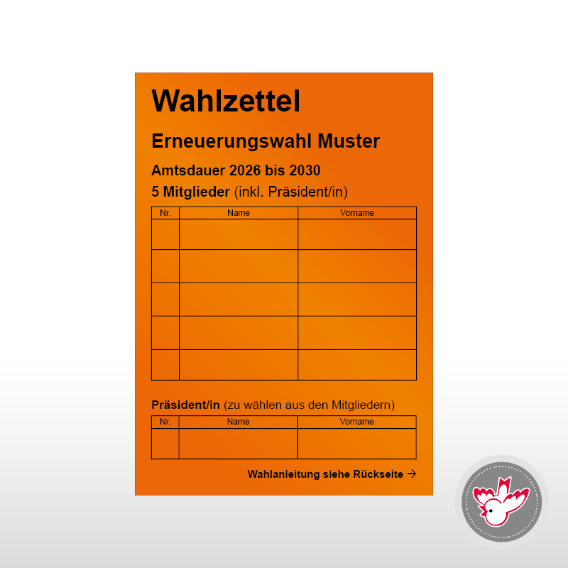 Stimmzettel Wahlzettel drucken, Witzig Druck AG