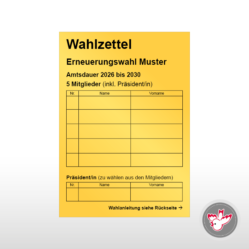 Stimmzettel Wahlzettel drucken, Witzig Druck AG