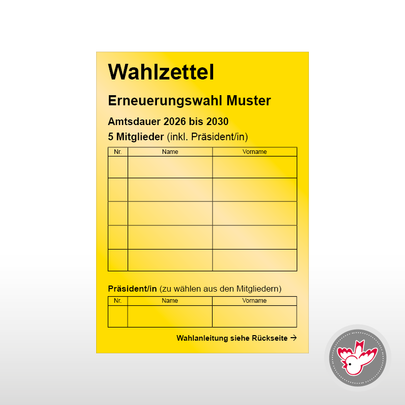 Stimmzettel Wahlzettel drucken, Witzig Druck AG