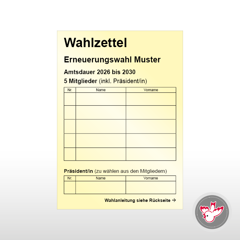 Stimmzettel Wahlzettel drucken, Witzig Druck AG