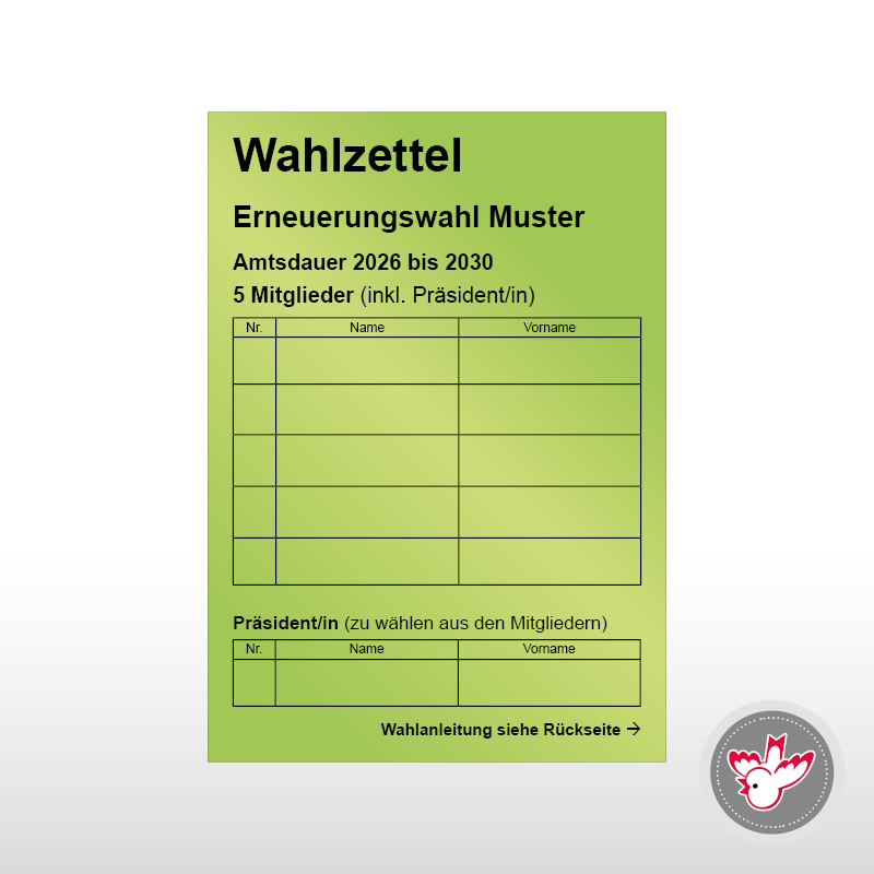 Stimmzettel Wahlzettel drucken, Witzig Druck AG