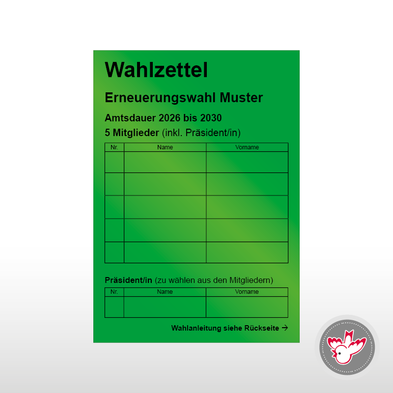 Stimmzettel Wahlzettel drucken, Witzig Druck AG