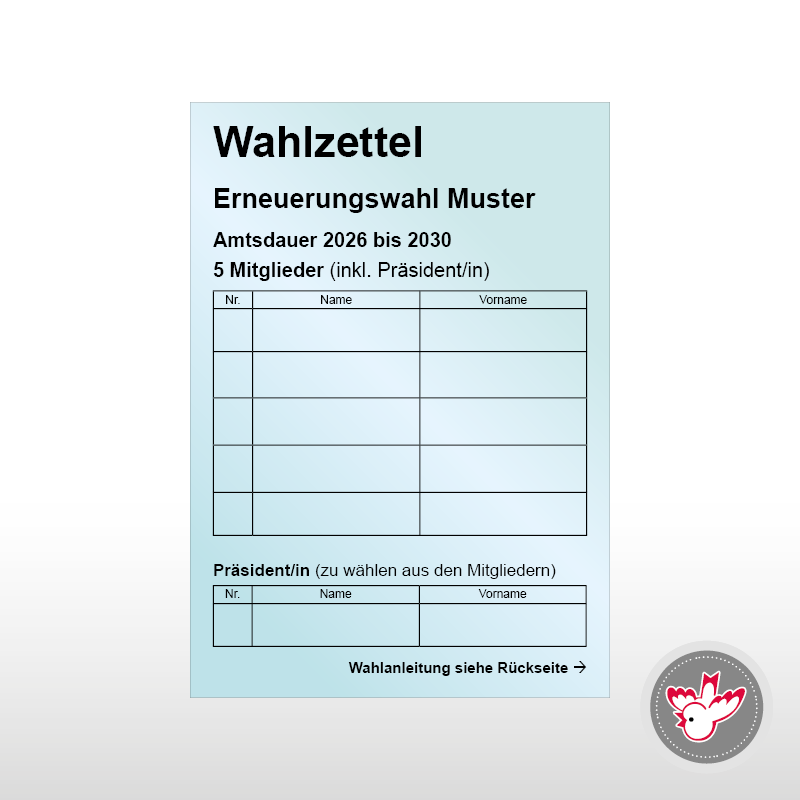 Stimmzettel Wahlzettel drucken, Witzig Druck AG