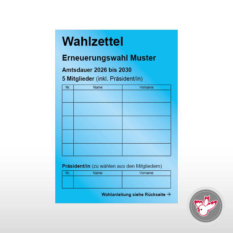 Stimmzettel Wahlzettel drucken, Witzig Druck AG