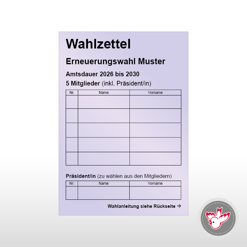 Stimmzettel Wahlzettel drucken, Witzig Druck AG