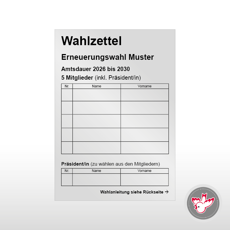 Stimmzettel Wahlzettel drucken, Witzig Druck AG