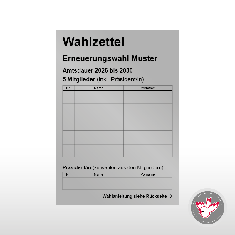 Stimmzettel Wahlzettel drucken, Witzig Druck AG