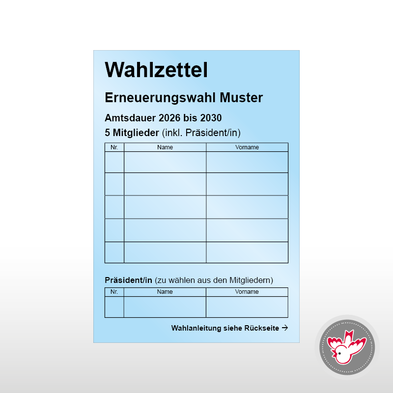 Stimmzettel Wahlzettel drucken, Witzig Druck AG