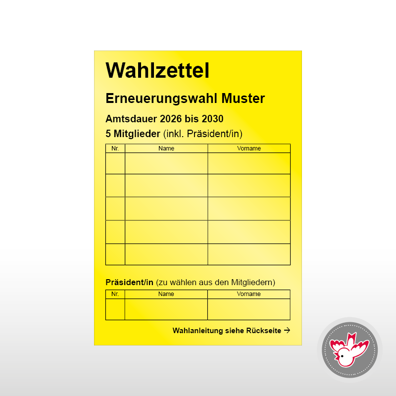 Stimmzettel Wahlzettel drucken, Witzig Druck AG