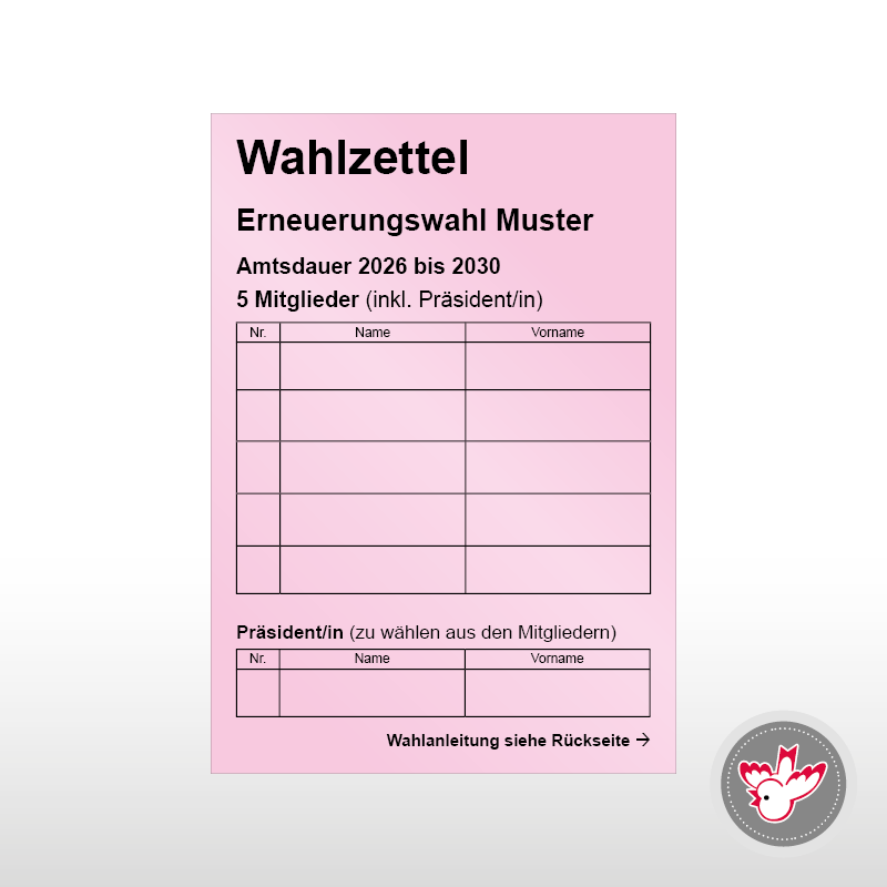 Stimmzettel Wahlzettel drucken, Witzig Druck AG