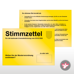 Stimmzettel Wahlzettel drucken, Witzig Druck AG